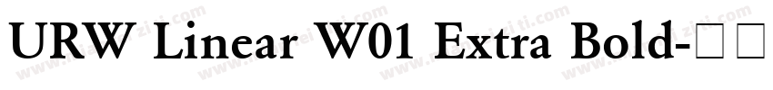 URW Linear W01 Extra Bold字体转换
